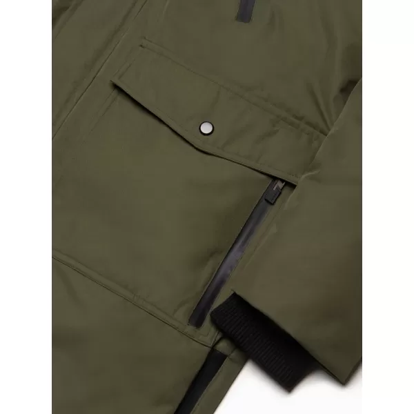  Herren Winterjacke OMBRE OM-JALJ-0148 DUNKLER OLIVENGRÜN 