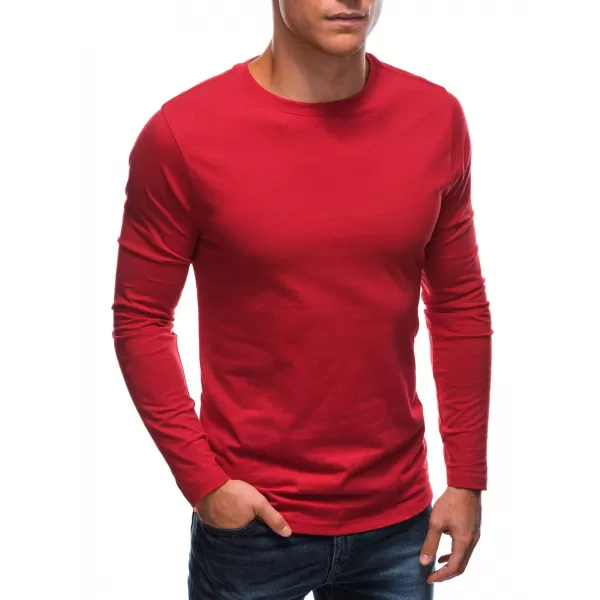  Herren t -Shirt mit einem langen Ärmel EDOTI EM-LSBL-0103 ROT 