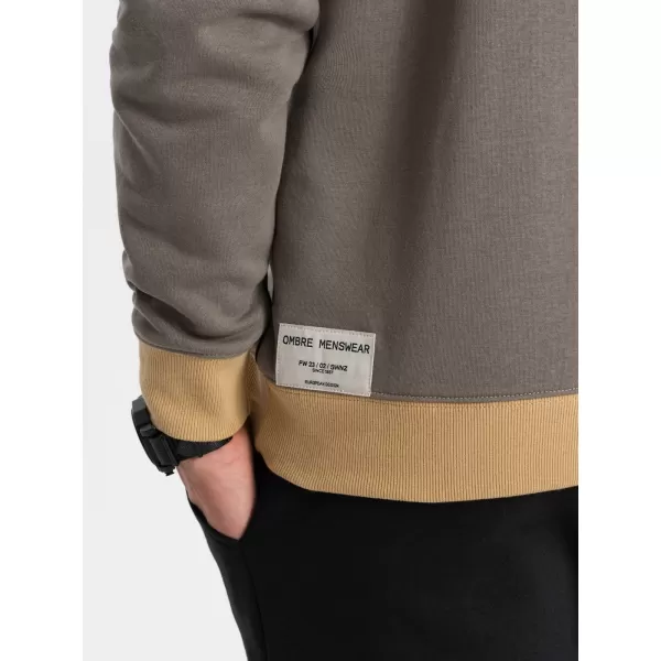  Herren -Sweatshirt OMBRE OM-SSNZ-0130 KHAKI 