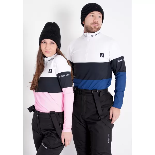  Frauenfunktionaler Thermo -Sweatshirt Premium ALTISPORT VOJ/ALW051TER03 WEIß -PINK 