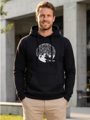 Herren -Sweatshirt ALTISPORT ALM172JN796 SCHWARZ UND WEIß