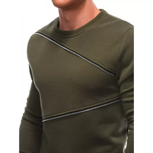  Herren Sweatshirt EDOTI OM-SSNZ-22FW-005 DUNKLE OLIVE 