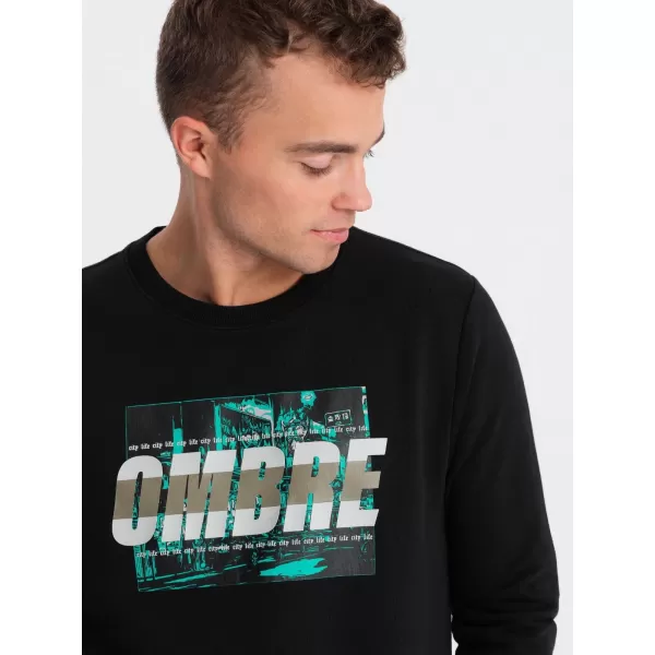 Herren -Sweatshirt OMBRE OM-SSPS-0156 SCHWARZ 