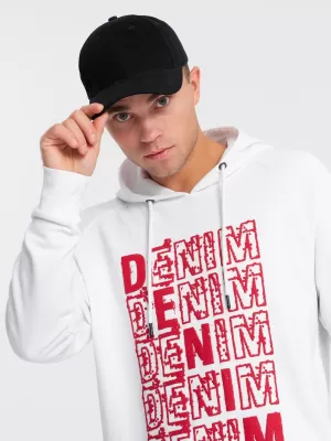 Herren -Sweatshirt OMBRE OM-SSPS-0158 WEIß