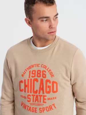 Herren -Sweatshirt OMBRE OM-SSPS-0154 SAND