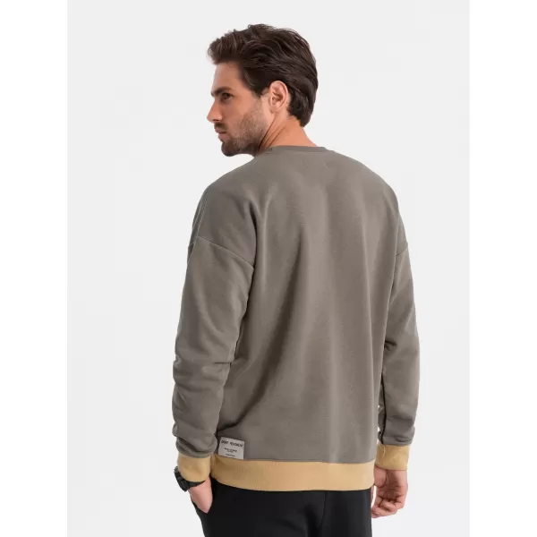  Herren -Sweatshirt OMBRE OM-SSNZ-0130 KHAKI 