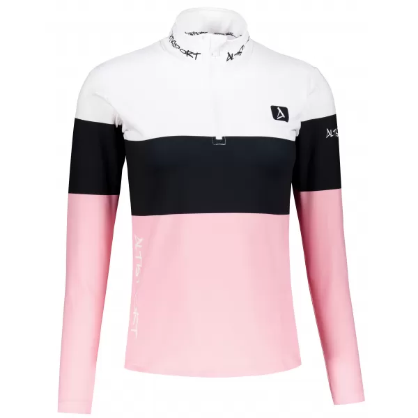  Frauenfunktionaler Thermo -Sweatshirt Premium ALTISPORT VOJ/ALW051TER03 WEIß -PINK 