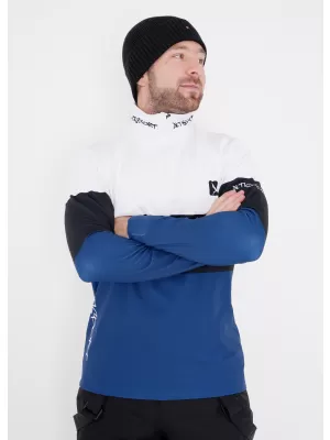 Funktionelle Thermo -Sweatshirt -Premium von Männern ALTISPORT VOJ/ALM051TER03 WEIß -BLAU