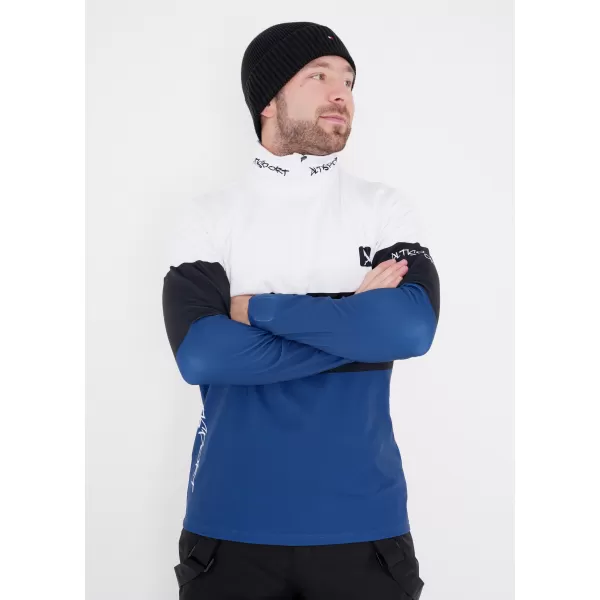  Funktionelle Thermo -Sweatshirt -Premium von Männern ALTISPORT VOJ/ALM051TER03 WEIß -BLAU 