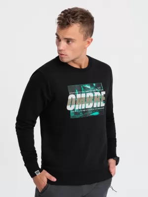 Herren -Sweatshirt OMBRE OM-SSPS-0156 SCHWARZ
