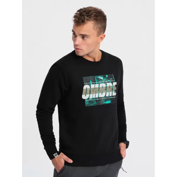  Herren -Sweatshirt OMBRE OM-SSPS-0156 SCHWARZ 