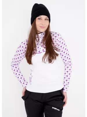 Frauenfunktionaler Thermo -Sweatshirt Premium ALTISPORT VOJ/ALW048TER03 WEIß/LILA