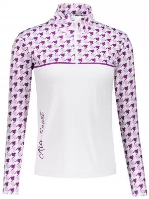 Frauenfunktionaler Thermo -Sweatshirt Premium ALTISPORT VOJ/ALW048TER03 WEIß/LILA