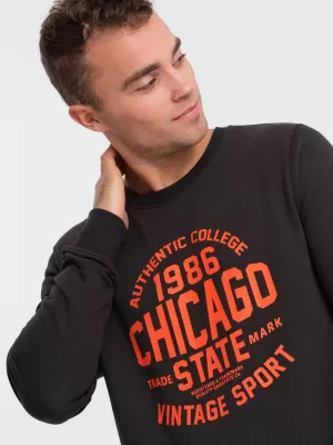 Herren -Sweatshirt OMBRE OM-SSPS-0154 DUNKELBRAUN