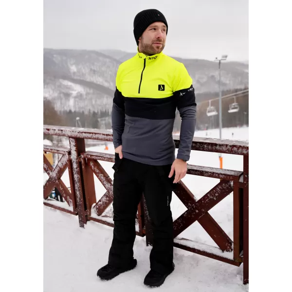  Funktionelle Thermo -Sweatshirt -Premium von Männern ALTISPORT VOJ/ALM051TER03 NEONGELB/GRAU 