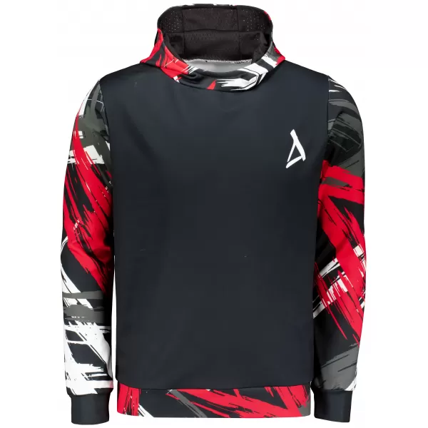  Hochwertiges Funktions-Sweatshirt für Herren ALTISPORT VOJ/ALM039MI01 SCHWARZ UND ROT 