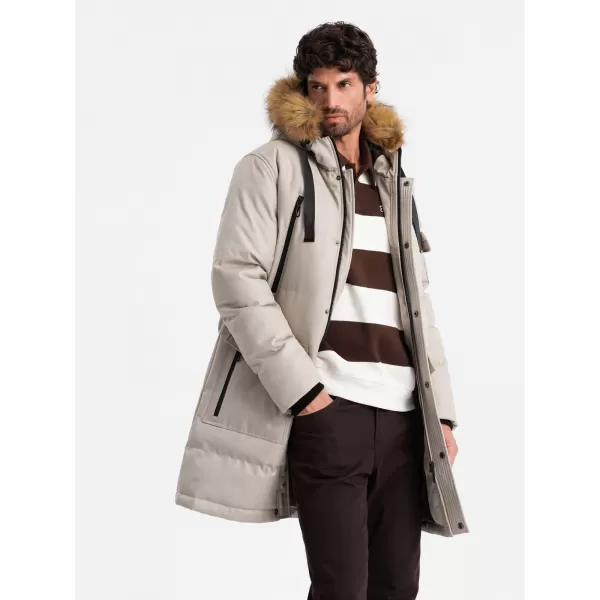  Herren Winterjacke OMBRE OM-JALJ-0182 BEIGE 