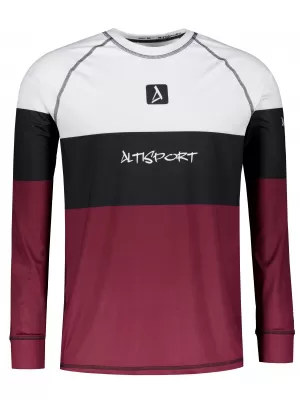 Funktionaler Term T -Shirt von Männern mit Langarmprämie ALTISPORT VOJ/ALM051TER01 BURGUND