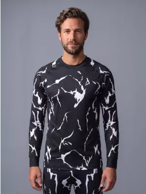 Funktionaler Term T -Shirt von Männern mit Langarmprämie ALTISPORT VOJ/ALM052TER01 SCHWARZ