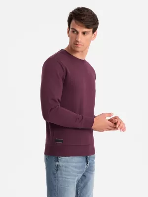 Herren -Sweatshirt OMBRE OM-SSBN-0159 KASTANIENBRAUN