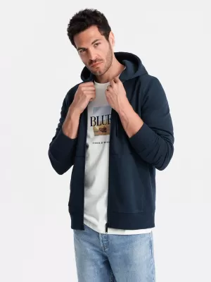 Herren -Sweatshirt OMBRE OM-SSBZ-0160 MARINEBLAU