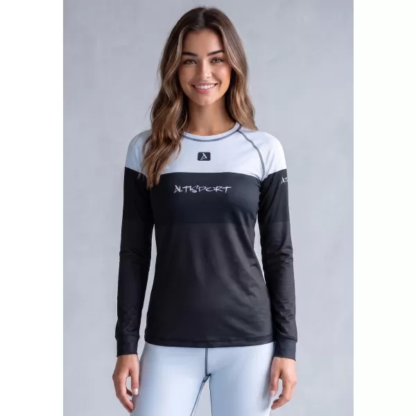  Frauenfunktionales Thermo -T -Shirt mit langen Ärmeln Premium ALTISPORT VOJ/ALW051TER01 HIMMLISCH BLAU 
