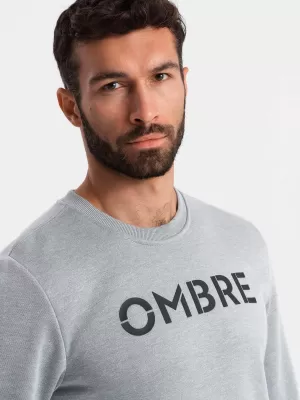 Herren Sweatshirt OMBRE OM-SSPS-0181 GRAUE MELANGE
