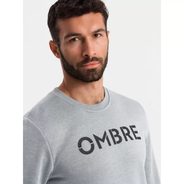  Herren Sweatshirt OMBRE OM-SSPS-0181 GRAUE MELANGE 