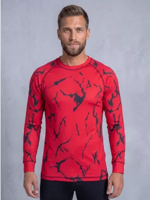 Funktionaler Term T -Shirt von Männern mit Langarmprämie ALTISPORT VOJ/ALM052TER01 ROT