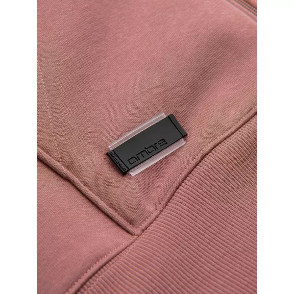  Herren -Sweatshirt OMBRE OM-SSBZ-0160 DUNKELROSA 