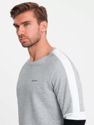 Herren -Sweatshirt OMBRE OM-SSNZ-22FW-003 GRAU