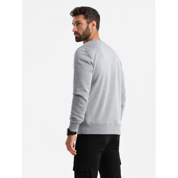 Herren Sweatshirt OMBRE OM-SSPS-0181 GRAUE MELANGE 