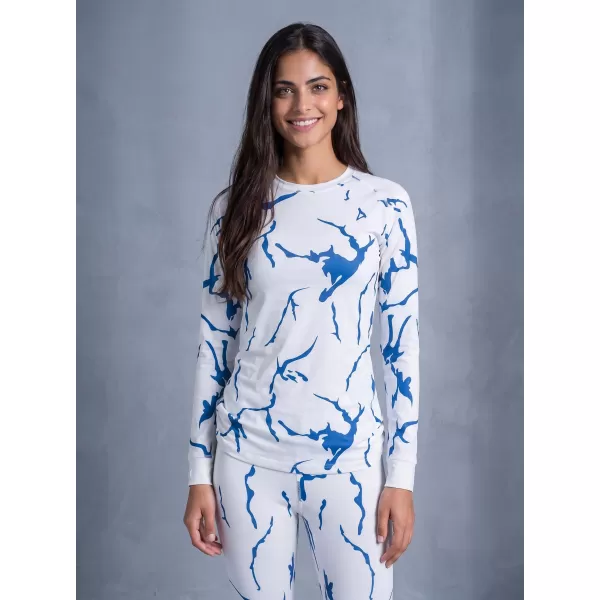  Frauenfunktionales Thermo -T -Shirt mit langen Ärmeln Premium ALTISPORT VOJ/ALW052TER01 WEIß 