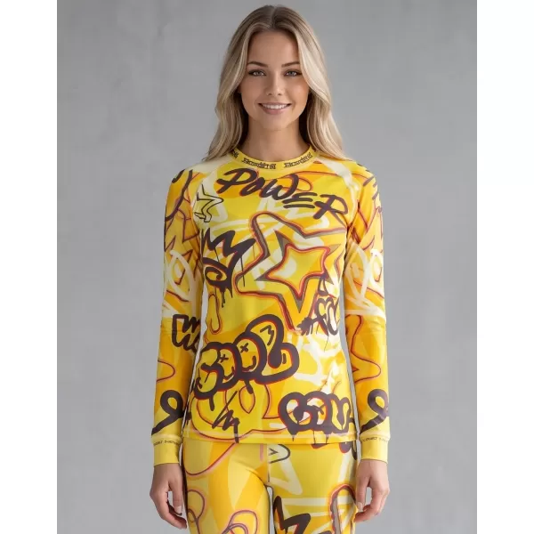  Frauenfunktionales Thermo -T -Shirt mit langen Ärmeln Premium ALTISPORT VOJ/ALW054TER01 BERNSTEIN 