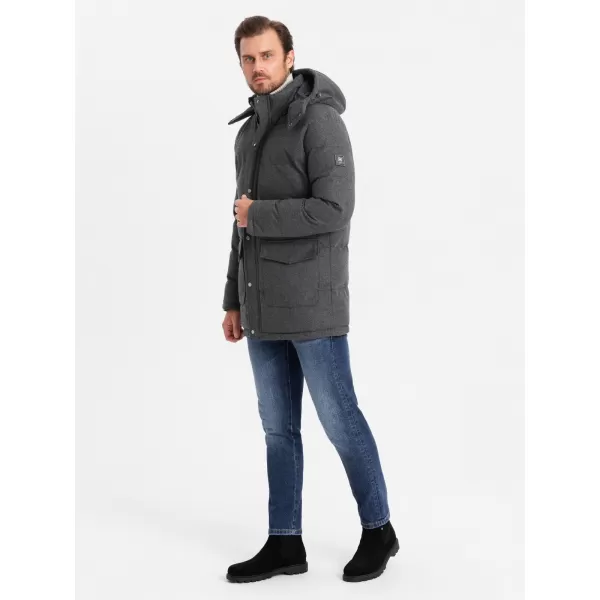  Jacke OMBRE OM-JALJ-0217 SCHWARZE MELANGE 