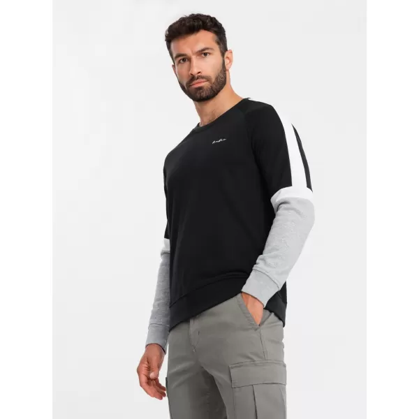  Herren -Sweatshirt OMBRE OM-SSNZ-22FW-003 SCHWARZ 