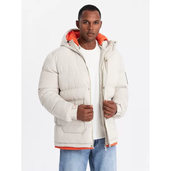  Herren Winterjacke OMBRE OM-JAHP-0208 ASCHE 