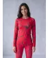 Frauenfunktionales Thermo -T -Shirt mit langen Ärmeln Premium ALTISPORT VOJ/ALW052TER01 ROT