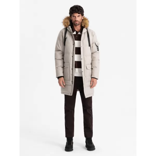  Herren Winterjacke OMBRE OM-JALJ-0182 BEIGE 