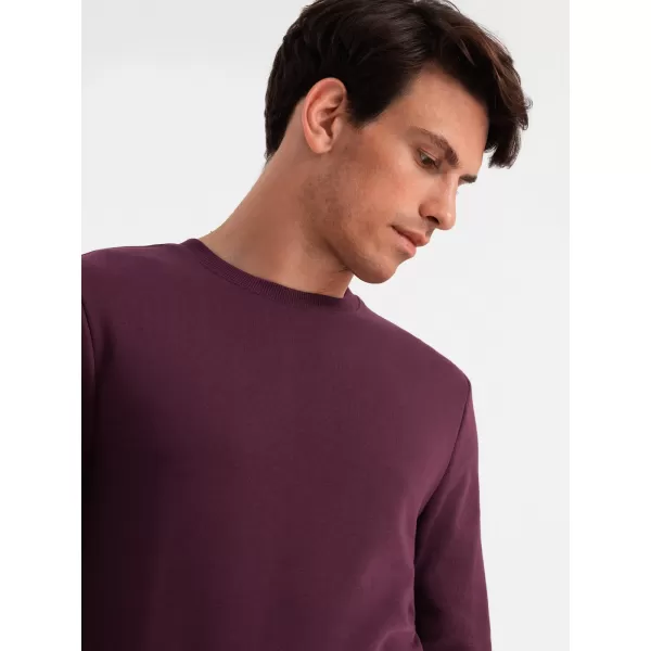  Herren -Sweatshirt OMBRE OM-SSBN-0159 KASTANIENBRAUN 