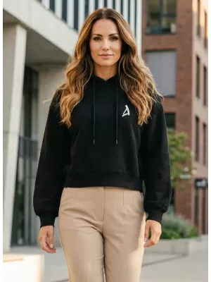 Frauen Sweatshirt aus Bio -Baumwolle ALTISPORT BYB/ALW002BY183 SCHWARZ