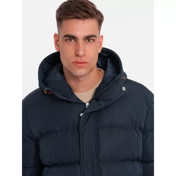  Herren Winterjacke OMBRE OM-JAHP-0208 MARINEBLAU 