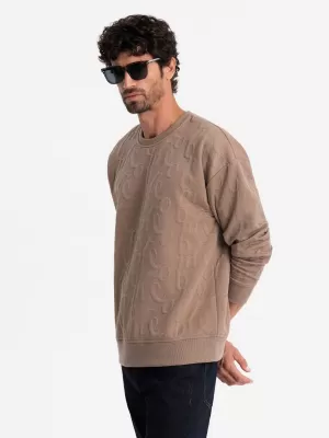 Herren -Sweatshirt OMBRE OM-SSNZ-0164 BRAUN