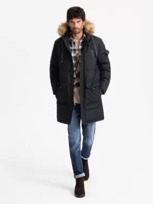 Herren Winterjacke OMBRE OM-JALJ-0182 SCHWARZ
