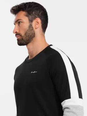 Herren -Sweatshirt OMBRE OM-SSNZ-22FW-003 SCHWARZ