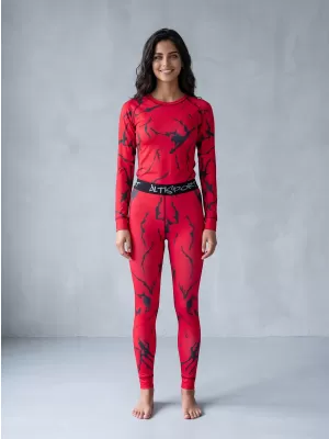 Frauenfunktionelle Thermohosen Prämie ALTISPORT VOJ/ALW052TER02 ROT