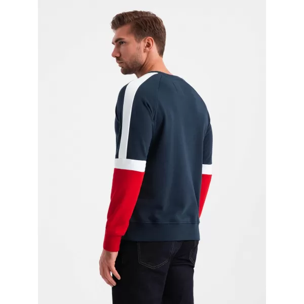  Herren -Sweatshirt OMBRE OM-SSNZ-22FW-003 MARINEBLAU 