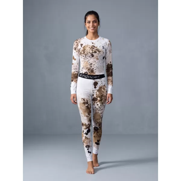  Frauenfunktionelle Thermohosen Prämie ALTISPORT VOJ/ALW055TER02 WEIß -BROWN 