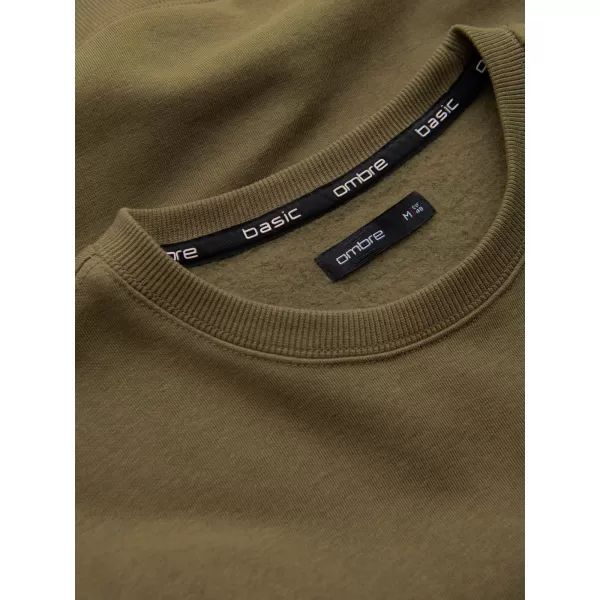  Herren -Sweatshirt OMBRE OM-SSBN-0159 OLIVE 