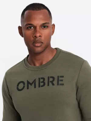 Herren -Sweatshirt OMBRE OM-SSPS-0181 DUNKLE OLIVE